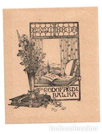 Arte: EXLIBRIS GODOFREDI BALKA. C. 1930 - Foto 1