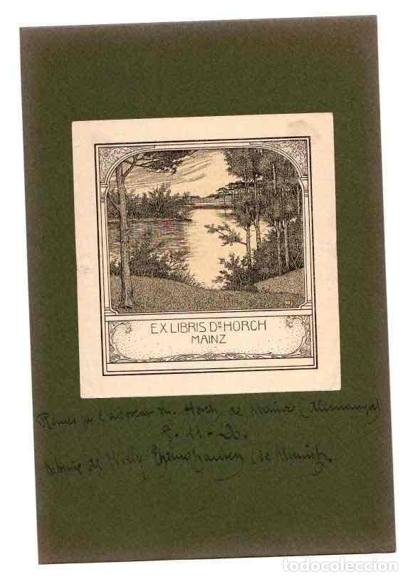 Arte: EXLIBRIS DR. HORCH MAINZ. ALEMANIA. A&Ntilde;O 1920 - Foto 1