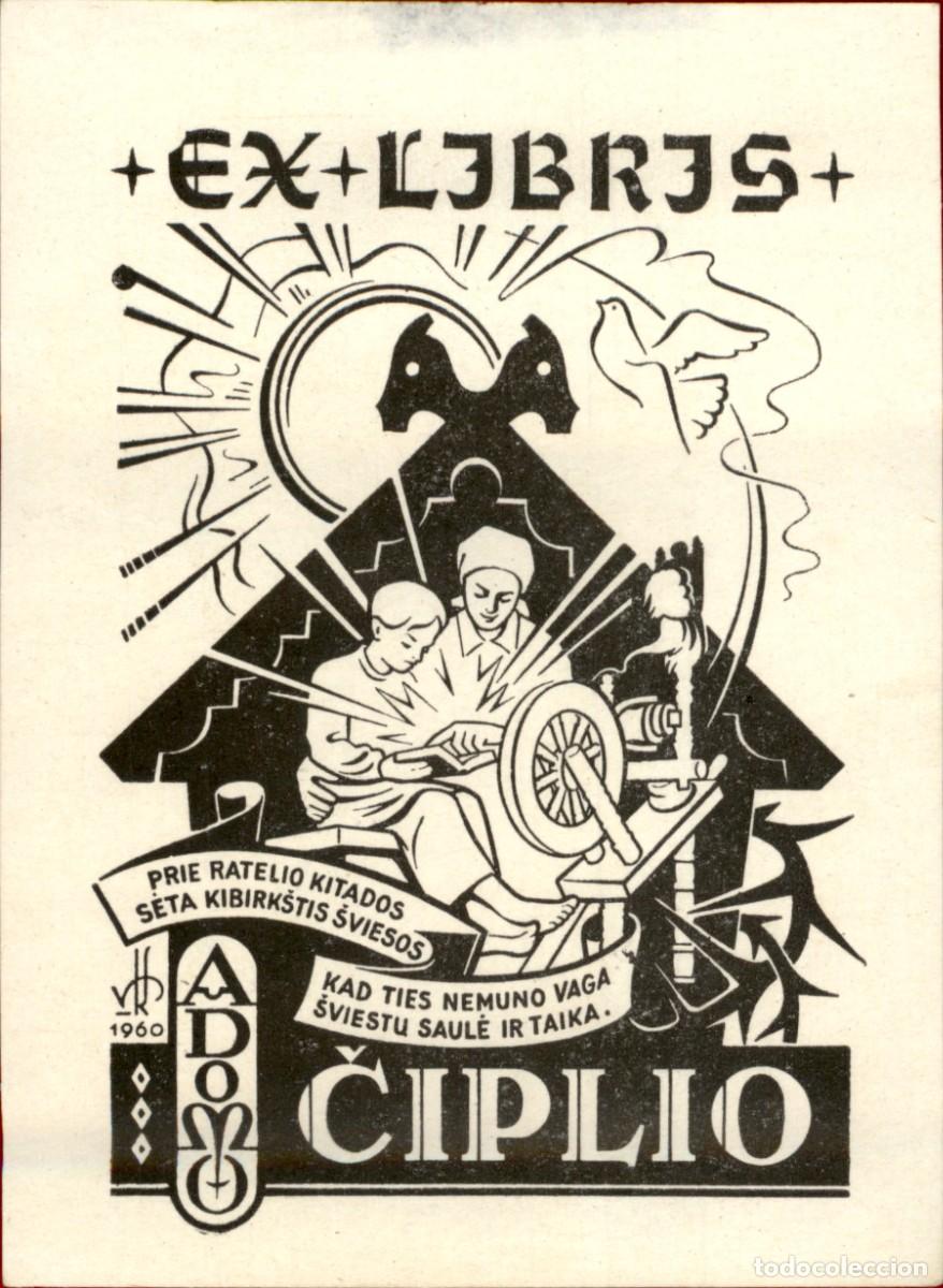 Arte: Adomo &ndash; Ciplio 10 x 7 cms &ndash; Ex Libris, Bookplate, Exlibris - Foto 2