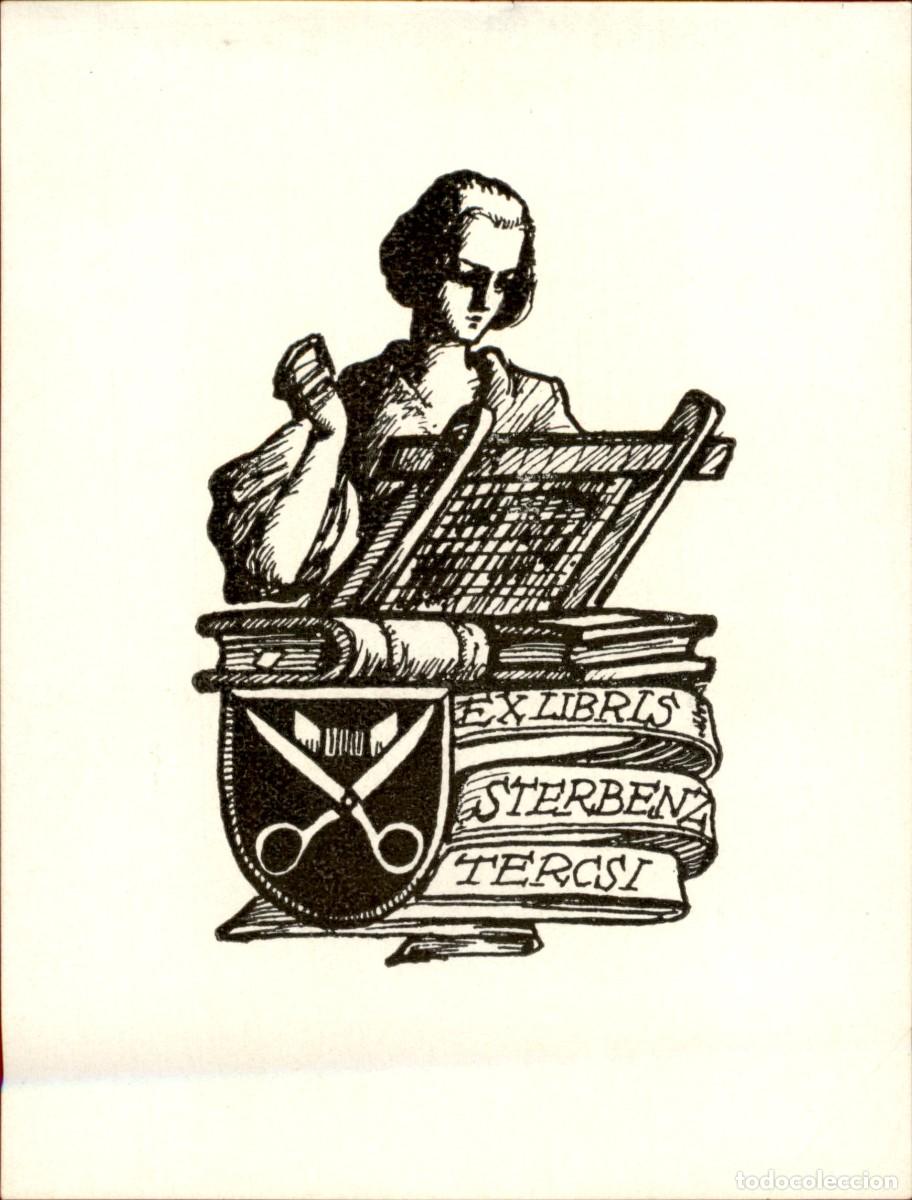 Arte: Sterbenz Tercsi 9 x 7 cms &ndash; Ex Libris, Bookplate, Exlibris - Foto 2