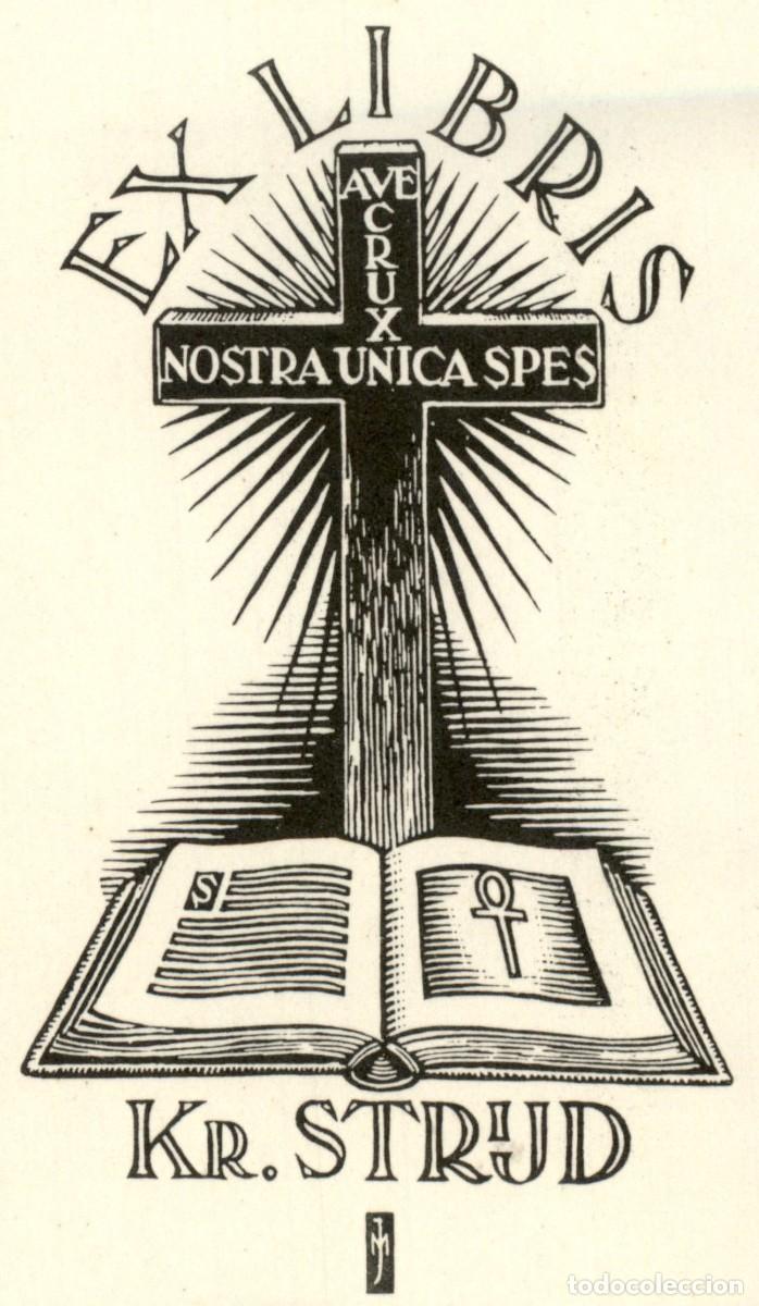 Arte: Kr. Strud 10 x 7 cms &ndash; Ex Libris, Bookplate, Exlibris - Foto 1