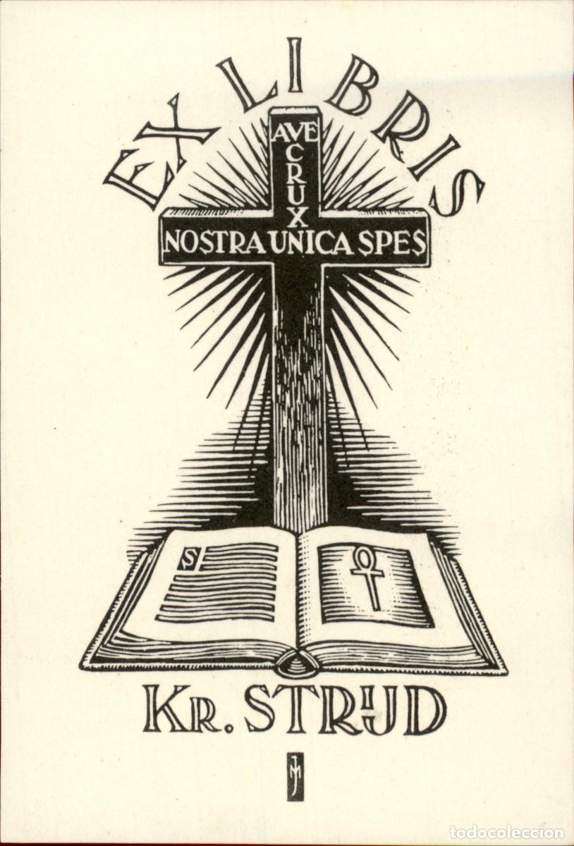 Arte: Kr. Strud 10 x 7 cms &ndash; Ex Libris, Bookplate, Exlibris - Foto 2