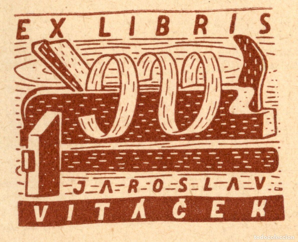 Arte: Jaroslav Vitacek 8 x 7 cms &ndash; Ex Libris, Bookplate, Exlibris - Foto 1
