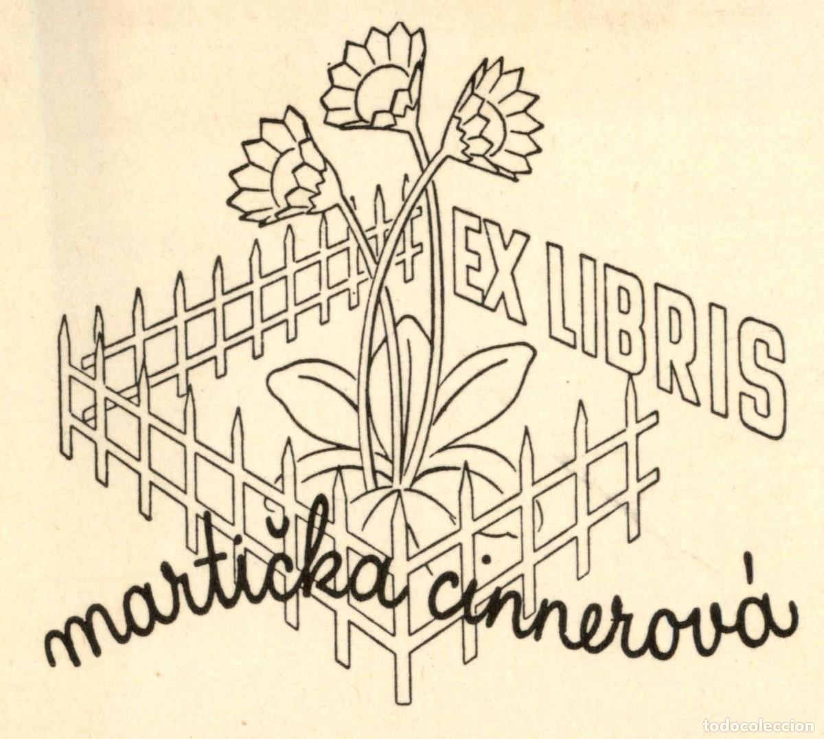 Arte: Marticka Cinnerova 8 x 7 cms &ndash; Ex Libris, Bookplate, Exlibris - Foto 1