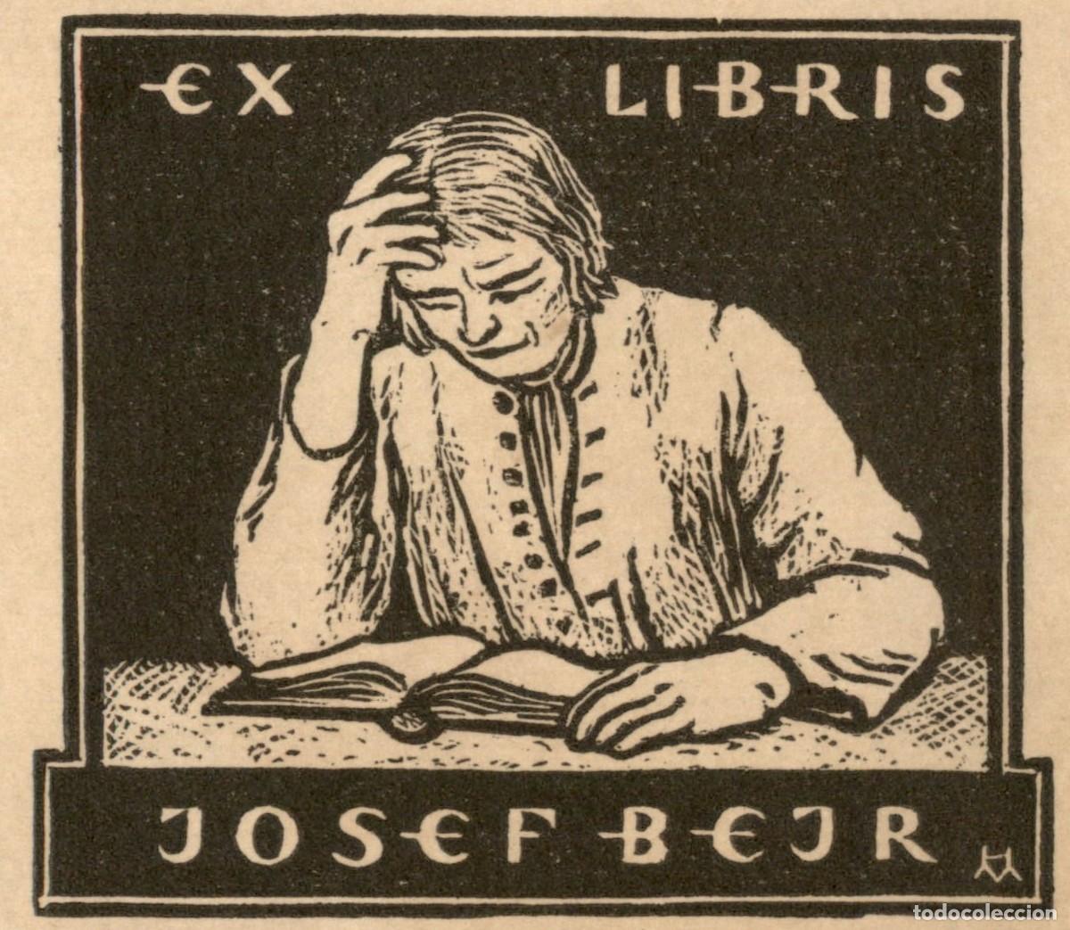 Arte: Josef Bejr 7 x 7 cms &ndash; Ex Libris, Bookplate, Exlibris - Foto 1