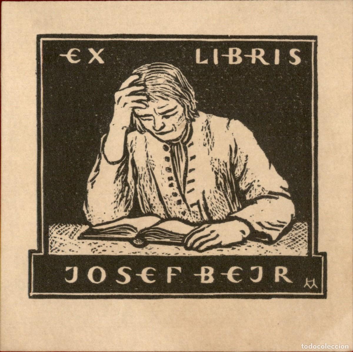 Arte: Josef Bejr 7 x 7 cms &ndash; Ex Libris, Bookplate, Exlibris - Foto 2
