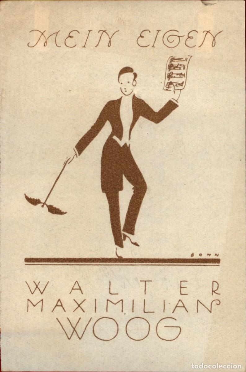 Arte: Walter Maximilian Woog 11 x 7 cms &ndash; Ex Libris, Bookplate, Exlibris - Foto 2