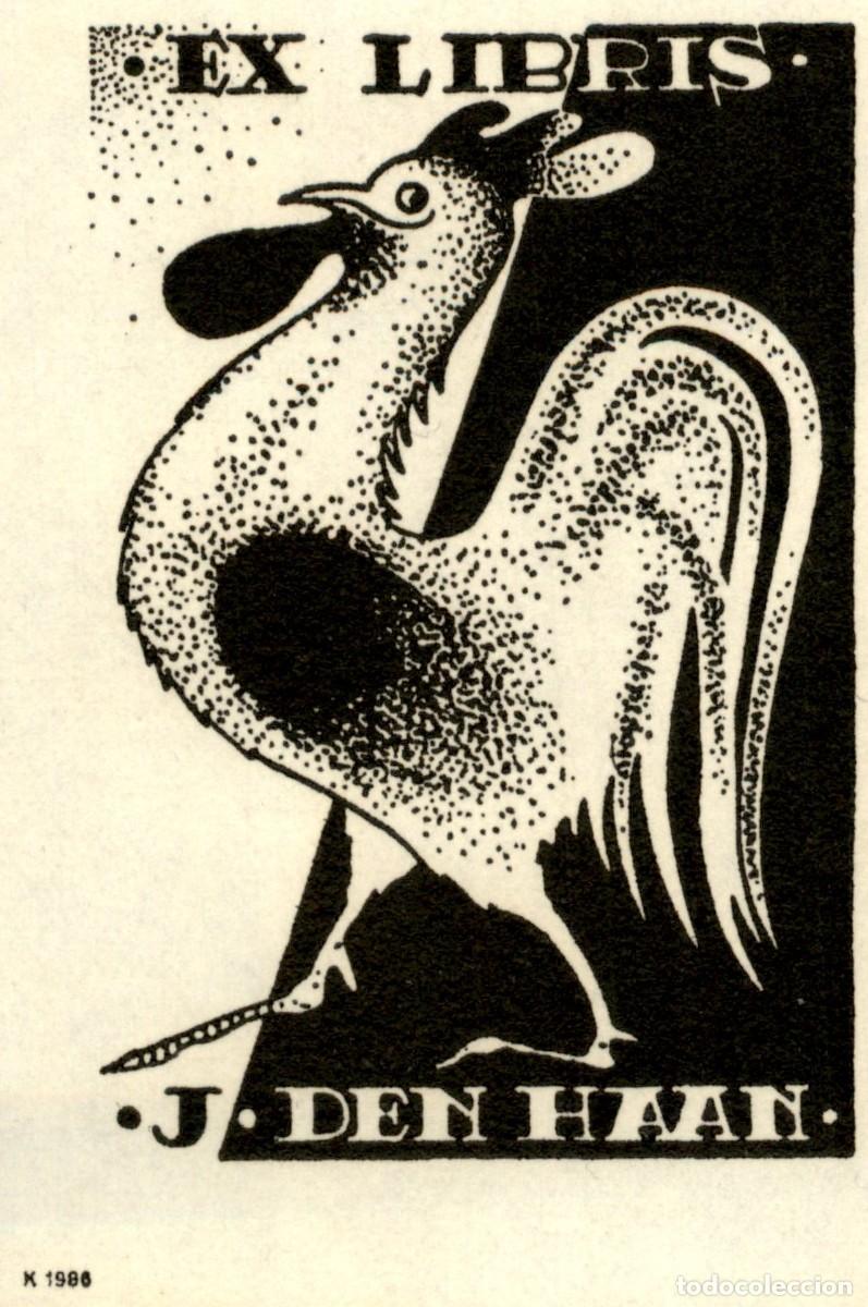 Arte: J. Den Haan 7 x 7 cms &ndash; Ex Libris, Bookplate, Exlibris - Foto 1