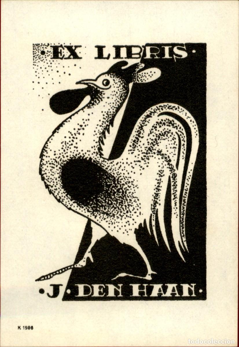 Arte: J. Den Haan 7 x 7 cms &ndash; Ex Libris, Bookplate, Exlibris - Foto 2