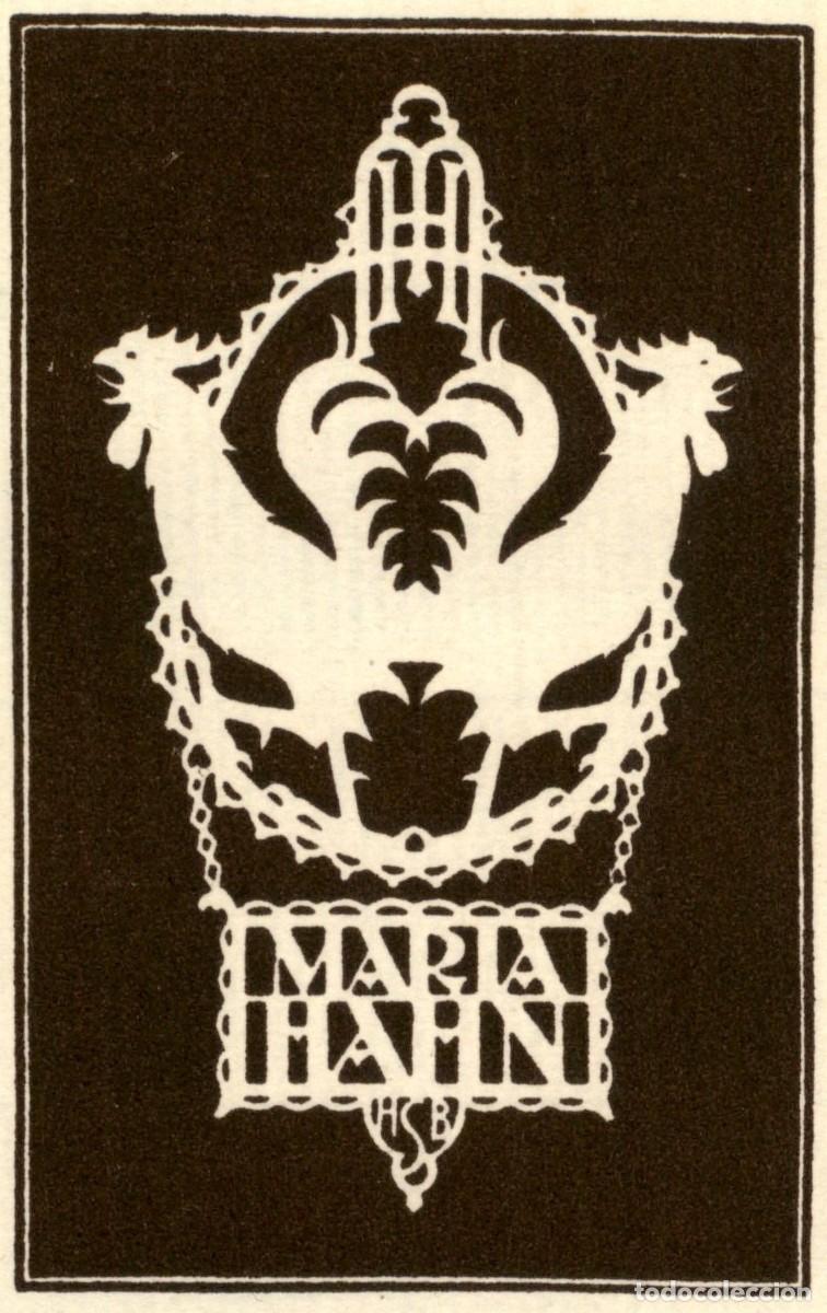 Arte: Maria Hahn &ndash; Hans Schaefer 10 x 7 cms &ndash; Ex Libris, Bookplate, Exlibris - Foto 1