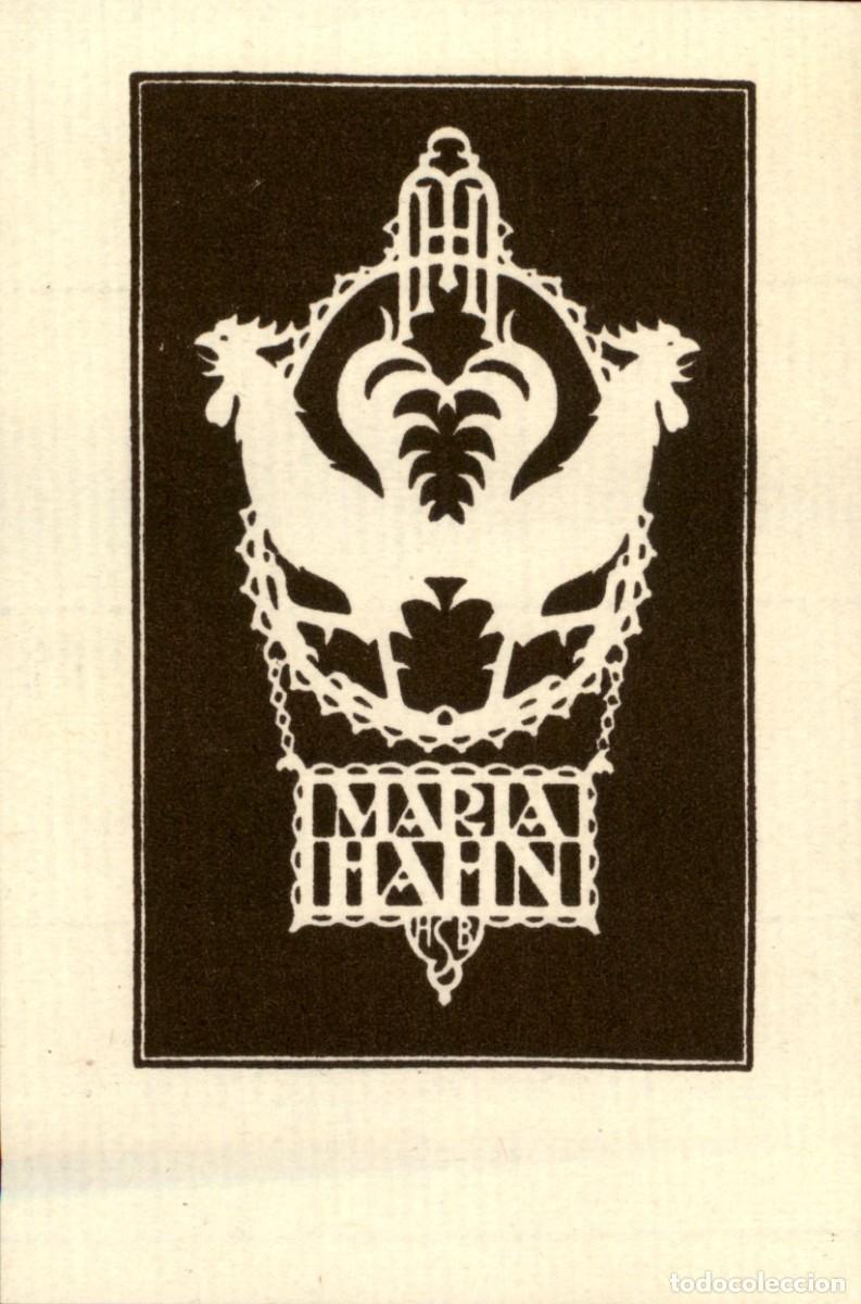 Arte: Maria Hahn &ndash; Hans Schaefer 10 x 7 cms &ndash; Ex Libris, Bookplate, Exlibris - Foto 2