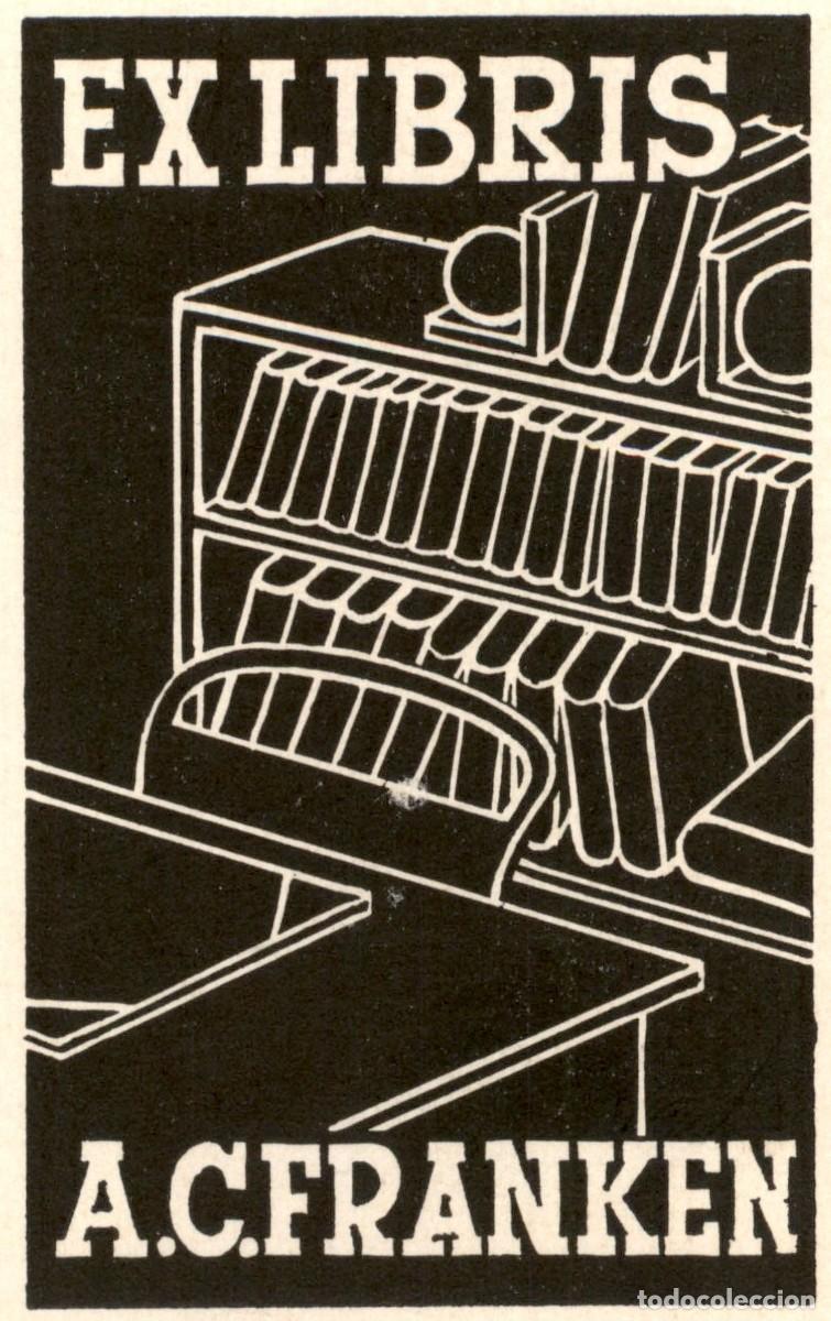 Arte: A.C. Franken 10 x 7 cms &ndash; Ex Libris, Bookplate, Exlibris - Foto 1