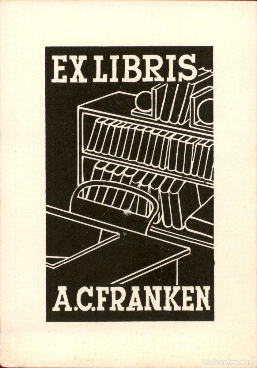 Arte: A.C. Franken 10 x 7 cms &ndash; Ex Libris, Bookplate, Exlibris - Foto 2