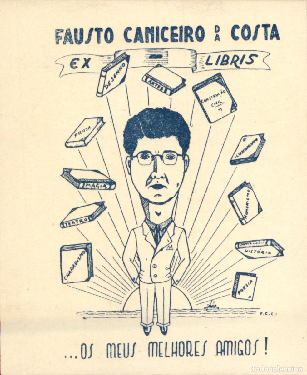 Arte: Fausto Caniciro da Costa 7 x 7 cms &ndash; Ex Libris, Bookplate, Exlibris - Foto 2