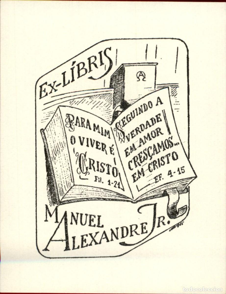 Arte: Manuel Alexandre Jr. 9 x 7 cms &ndash; Ex Libris, Bookplate, Exlibris - Foto 2