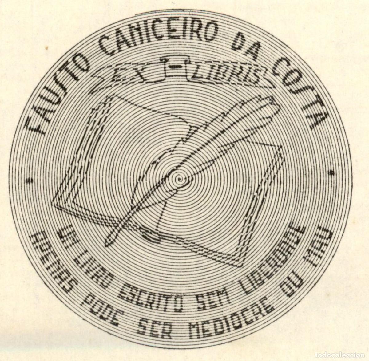 Arte: Fausto Caniciro da Costa 7 x 7 cms &ndash; Ex Libris, Bookplate, Exlibris - Foto 1