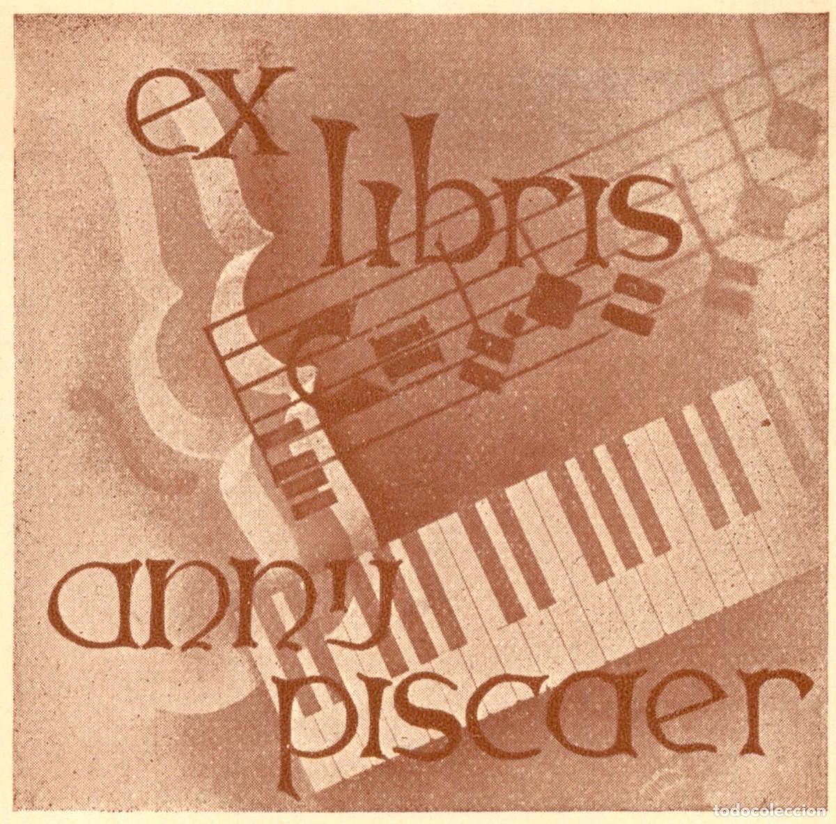 Arte: Anny Piscaer 7 x 7 cms &ndash; Ex Libris, Bookplate, Exlibris - Foto 1