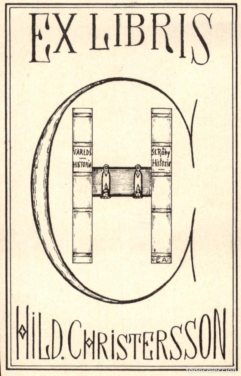 Arte: Hild Christersson 11 x 7 cms &ndash; Ex Libris, Bookplate, Exlibris - Foto 1
