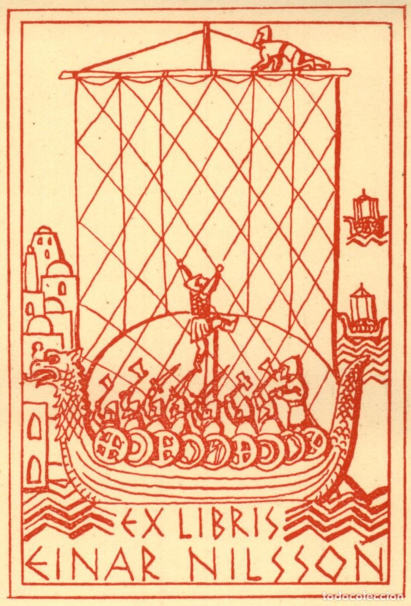Arte: Einar Nilsson &ndash; Erik 10 x 7 cms &ndash; Ex Libris, Bookplate, Exlibris - Foto 1
