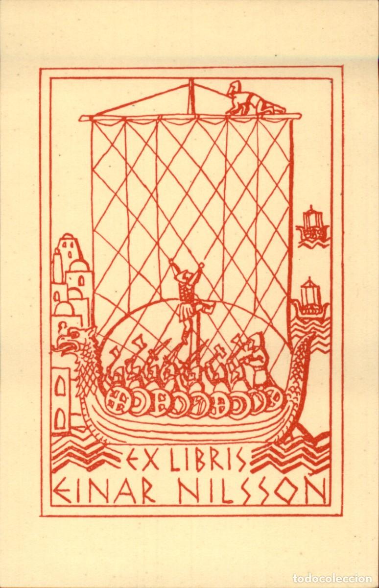 Arte: Einar Nilsson &ndash; Erik 10 x 7 cms &ndash; Ex Libris, Bookplate, Exlibris - Foto 2