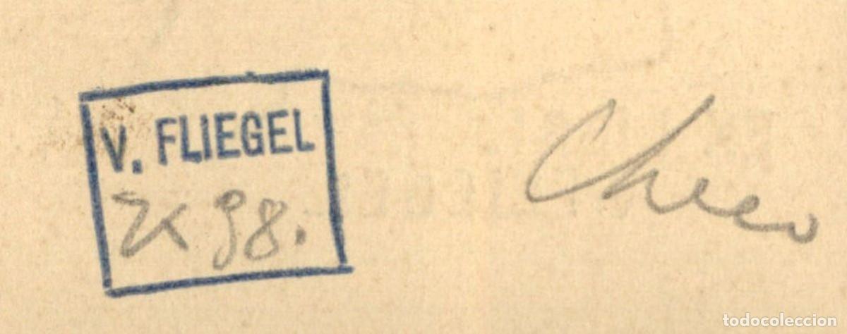 Arte: V. Fliegel 6 x 6 cms &ndash; Ex Libris, Bookplate, Exlibris - Foto 3