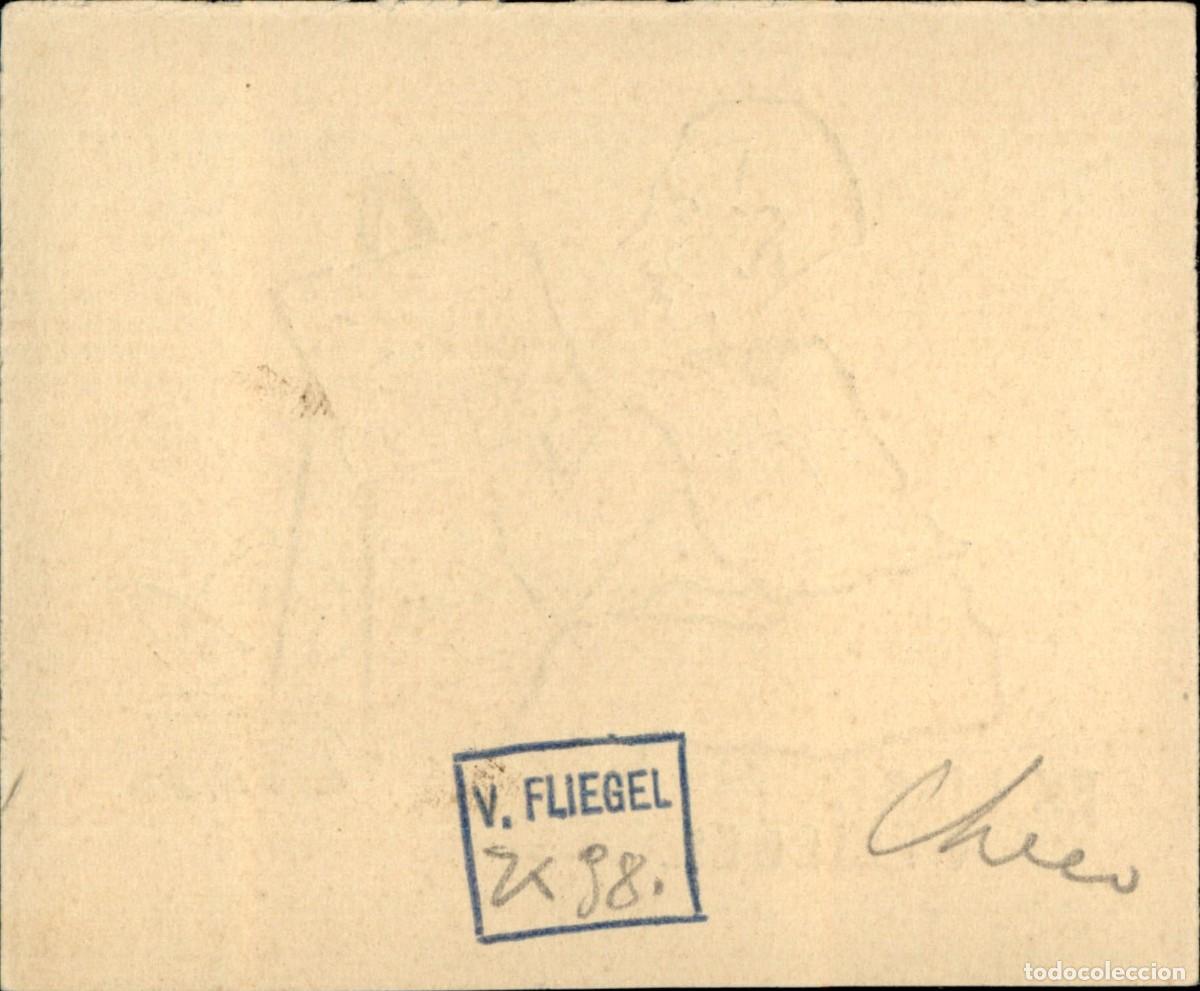 Arte: V. Fliegel 6 x 6 cms &ndash; Ex Libris, Bookplate, Exlibris - Foto 4