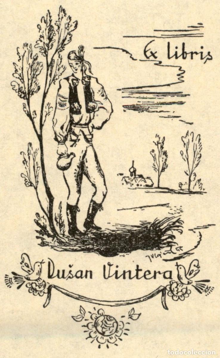 Arte: Dusan Vintera 9 x 6 cms &ndash; Ex Libris, Bookplate, Exlibris - Foto 1