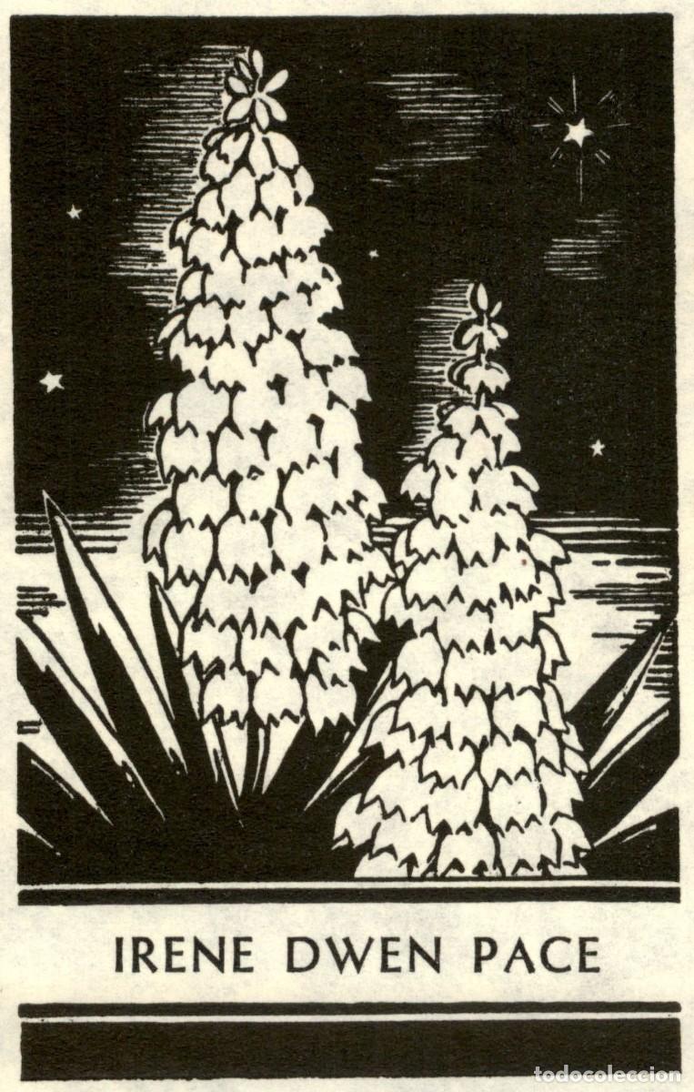 Arte: Irene Dwen Pace 10 x 6 cms &ndash; Ex Libris, Bookplate, Exlibris - Foto 1
