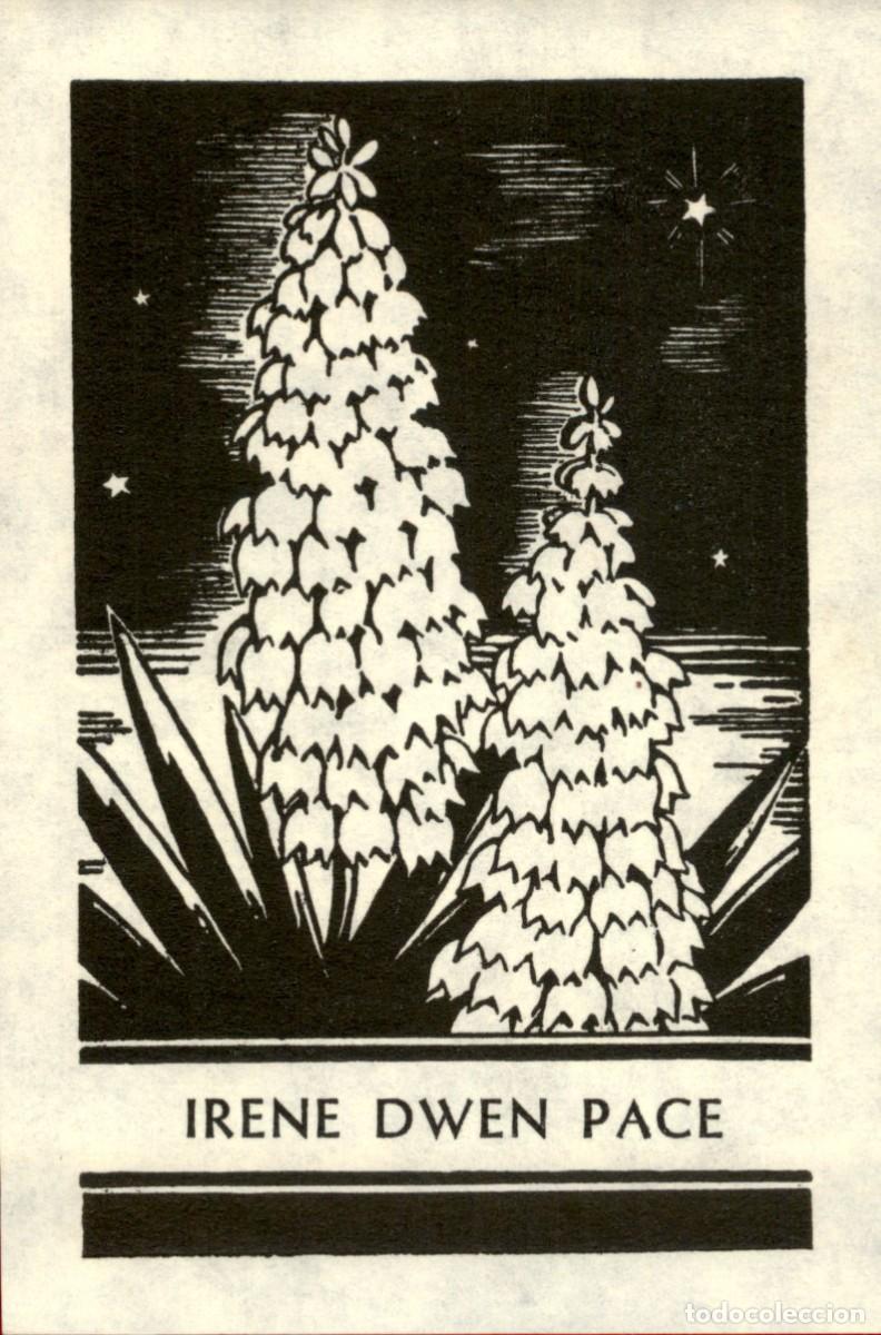Arte: Irene Dwen Pace 10 x 6 cms &ndash; Ex Libris, Bookplate, Exlibris - Foto 2