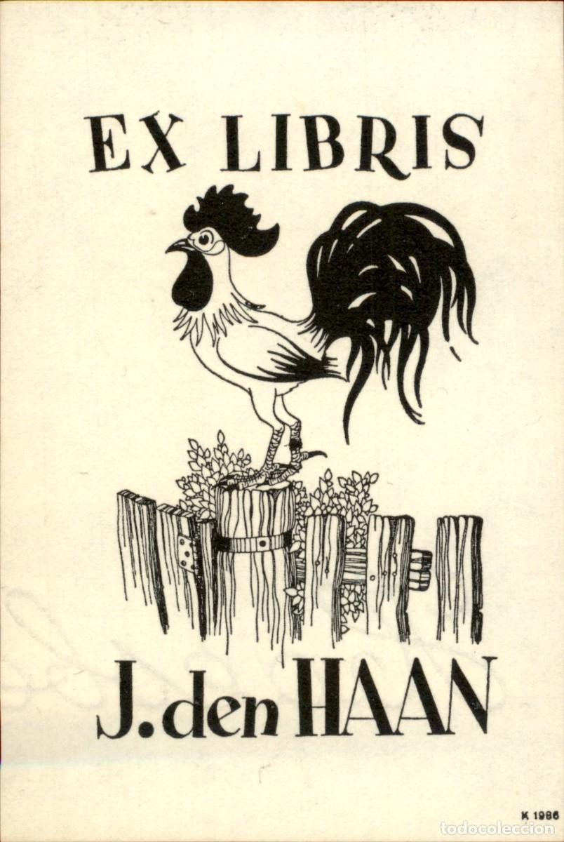 Arte: J. den Haan 9 x 6 cms &ndash; Ex Libris, Bookplate, Exlibris - Foto 2