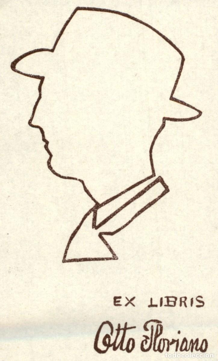 Arte: Otto Floriano 9 x 6 cms &ndash; Ex Libris, Bookplate, Exlibris - Foto 1