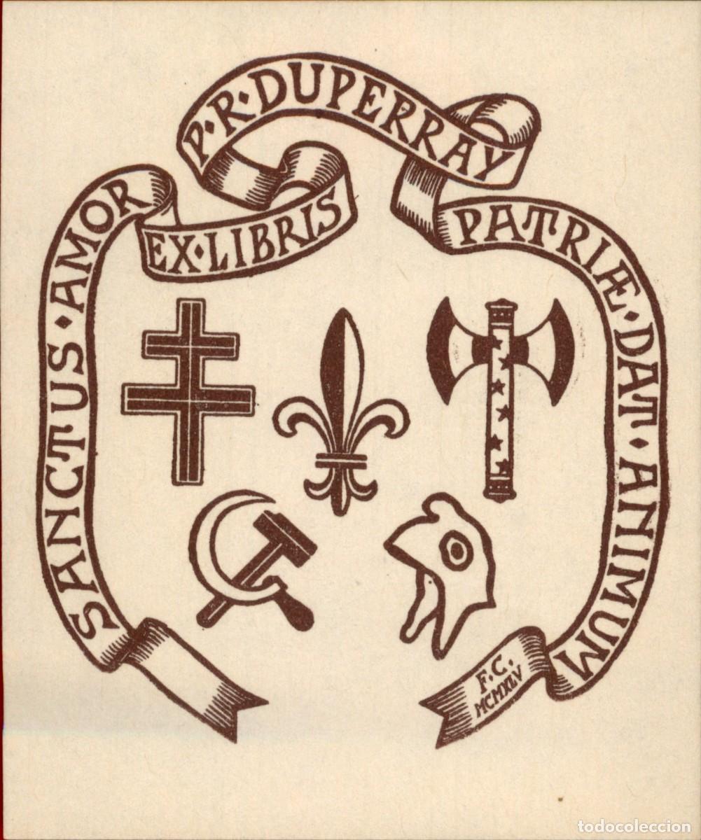 Arte: P. R. Duperrray 12 x 6 cms &ndash; Ex Libris, Bookplate, Exlibris - Foto 2