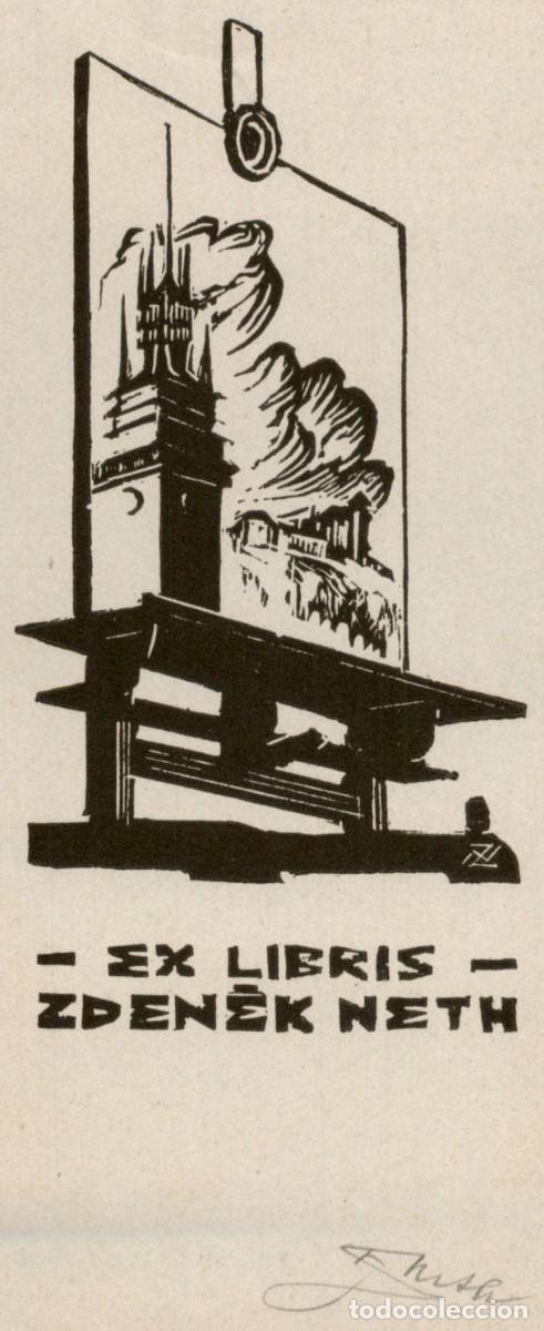 Arte: Zdenek Neth 14 x 6 cms &ndash; Ex Libris, Bookplate, Exlibris - Foto 1