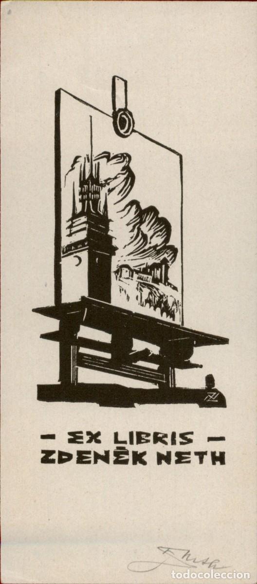 Arte: Zdenek Neth 14 x 6 cms &ndash; Ex Libris, Bookplate, Exlibris - Foto 2