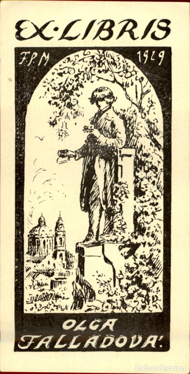 Arte: Olga Falladova 12 x 6 cms &ndash; Ex Libris, Bookplate, Exlibris - Foto 2