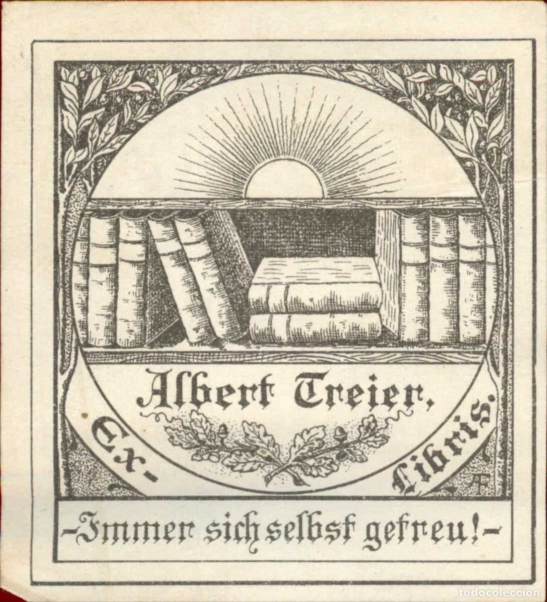 Arte: Albert Treier 7 x 6 cms &ndash; Ex Libris, Bookplate, Exlibris - Foto 2