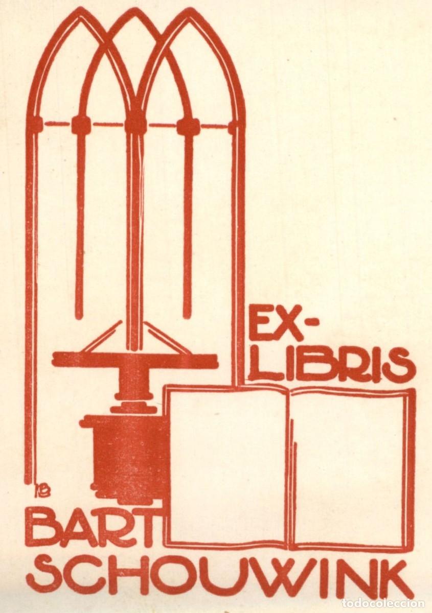 Arte: Bart Schouwink 8 x 6 cms &ndash; Ex Libris, Bookplate, Exlibris - Foto 1