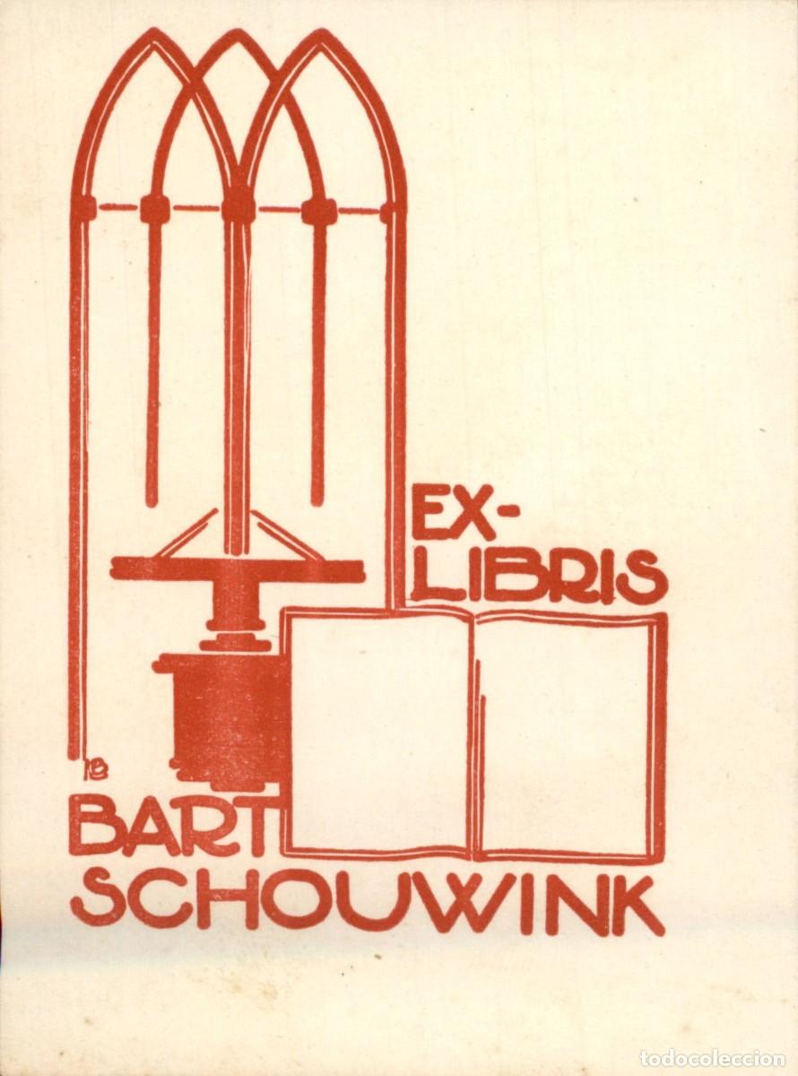 Arte: Bart Schouwink 8 x 6 cms &ndash; Ex Libris, Bookplate, Exlibris - Foto 2