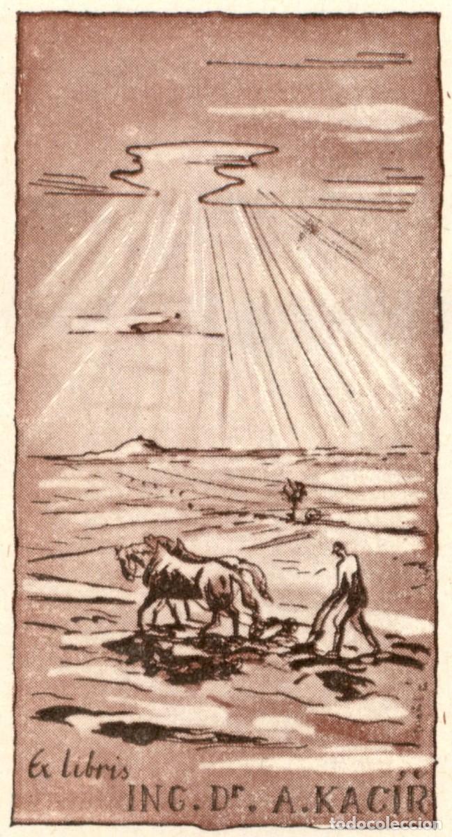 Arte: Ing Dr. A. Kacir 10 x 6 cms &ndash; Ex Libris, Bookplate, Exlibris - Foto 1