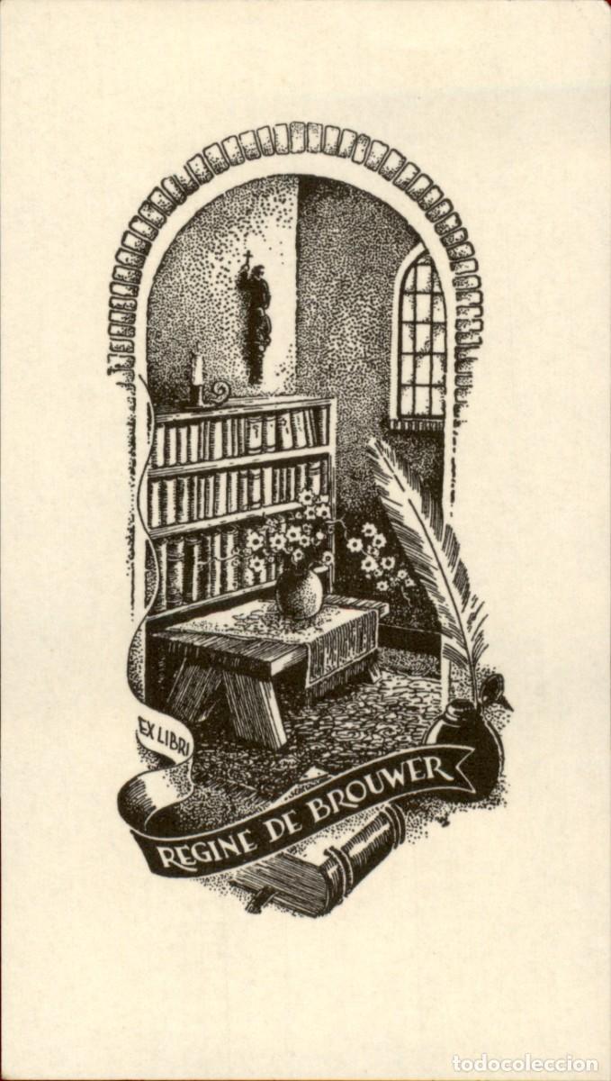 Arte: Regine de Brouwer 10 x 6 cms &ndash; Ex Libris, Bookplate, Exlibris - Foto 2