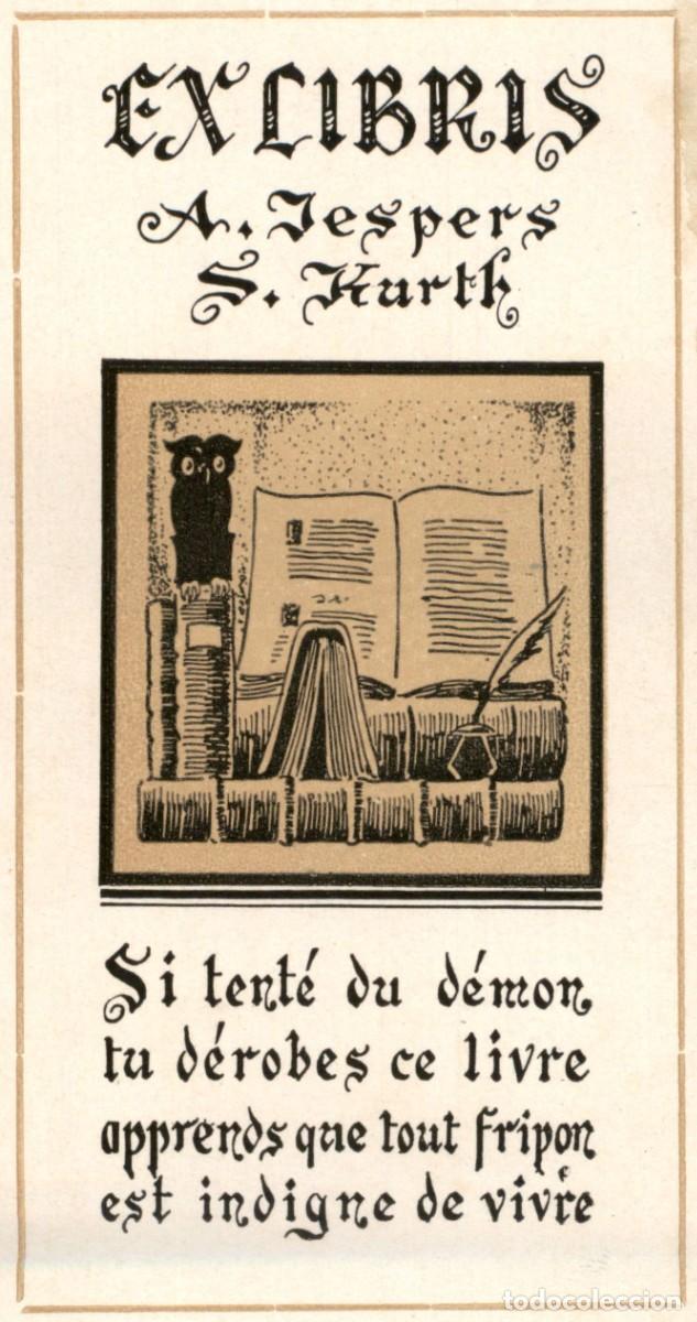 Arte: A. Jespers S. Karth 12 x 6 cms &ndash; Ex Libris, Bookplate, Exlibris - Foto 1