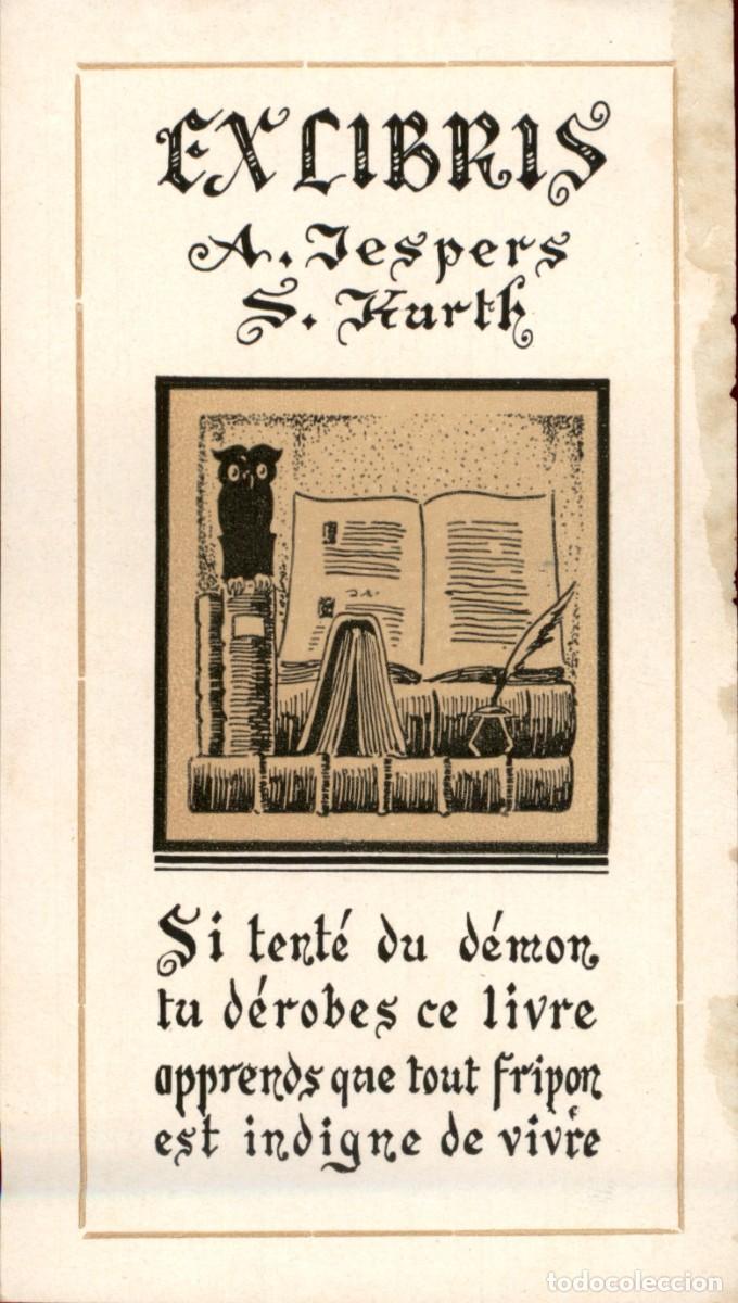 Arte: A. Jespers S. Karth 12 x 6 cms &ndash; Ex Libris, Bookplate, Exlibris - Foto 2