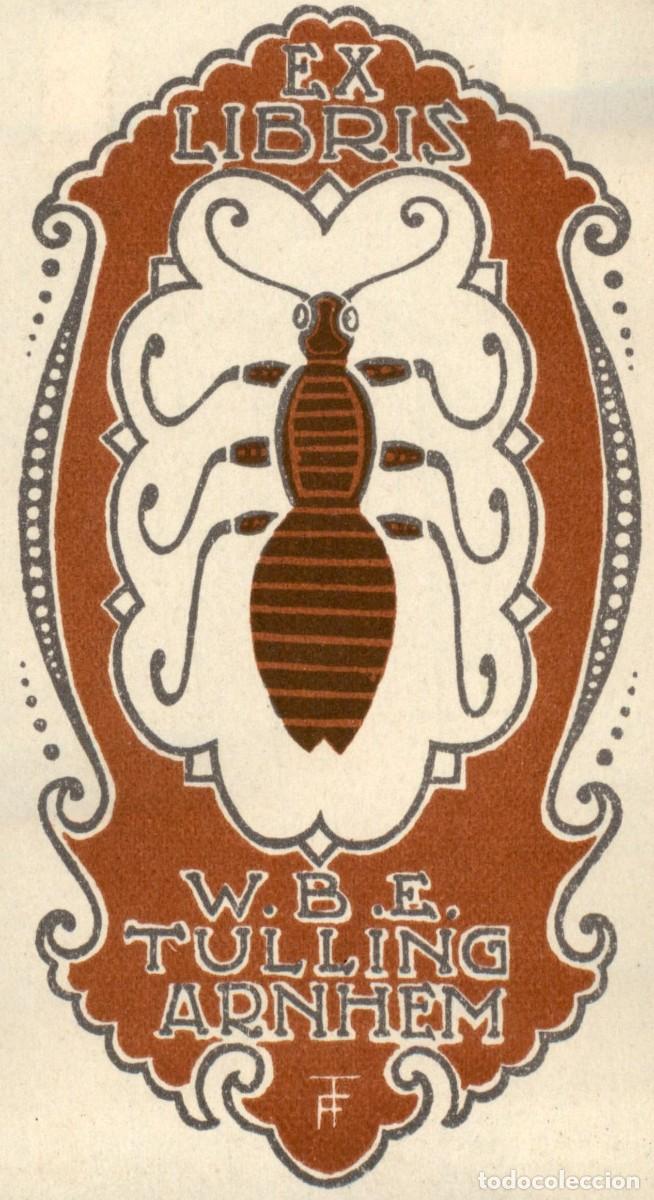 Arte: W.B.E. Tuling Arnhem 10 x 6 cms &ndash; Ex Libris, Bookplate, Exlibris - Foto 1