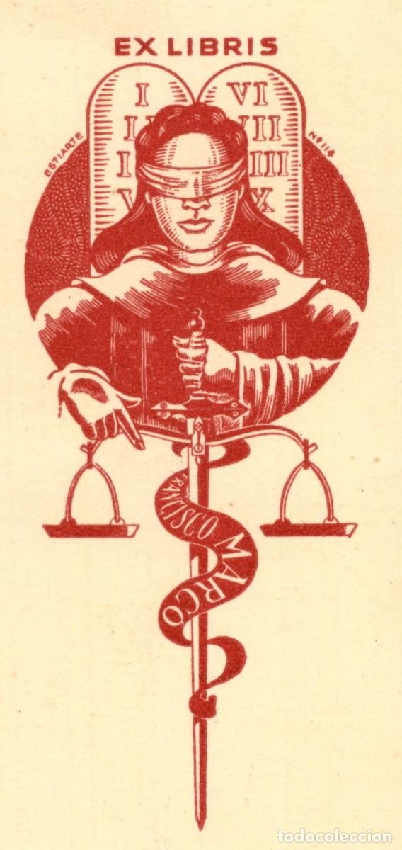 Arte: Francisco Marco 11 x 6 cms &ndash; Ex Libris, Bookplate, Exlibris - Foto 1
