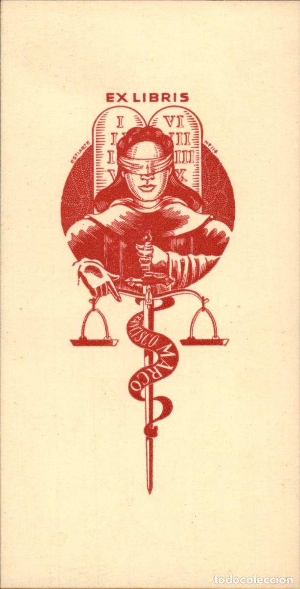 Arte: Francisco Marco 11 x 6 cms &ndash; Ex Libris, Bookplate, Exlibris - Foto 2