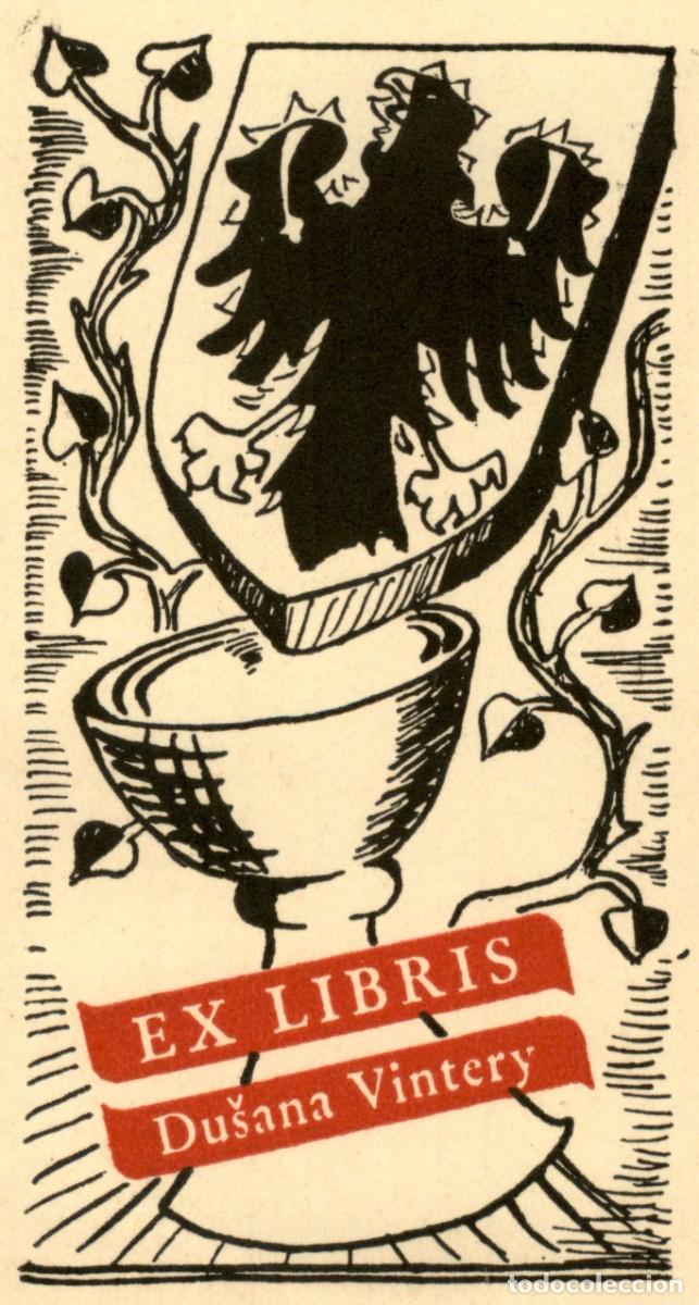 Arte: Dusana Vintery 11 x 6 cms &ndash; Ex Libris, Bookplate, Exlibris - Foto 1