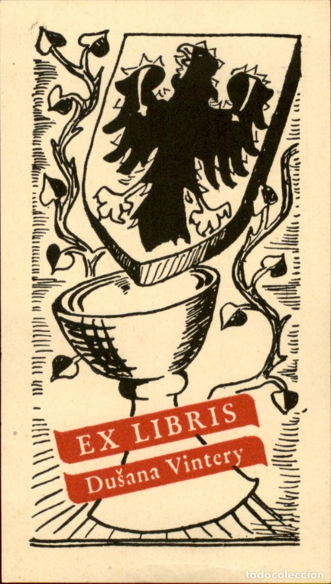 Arte: Dusana Vintery 11 x 6 cms &ndash; Ex Libris, Bookplate, Exlibris - Foto 2