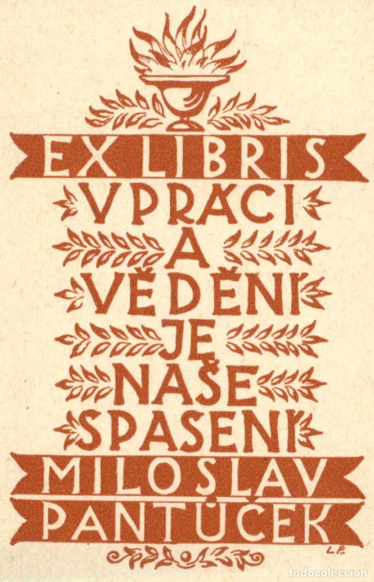 Arte: Miloslav Pantucek 9 x 6 cms &ndash; Ex Libris, Bookplate, Exlibris - Foto 1