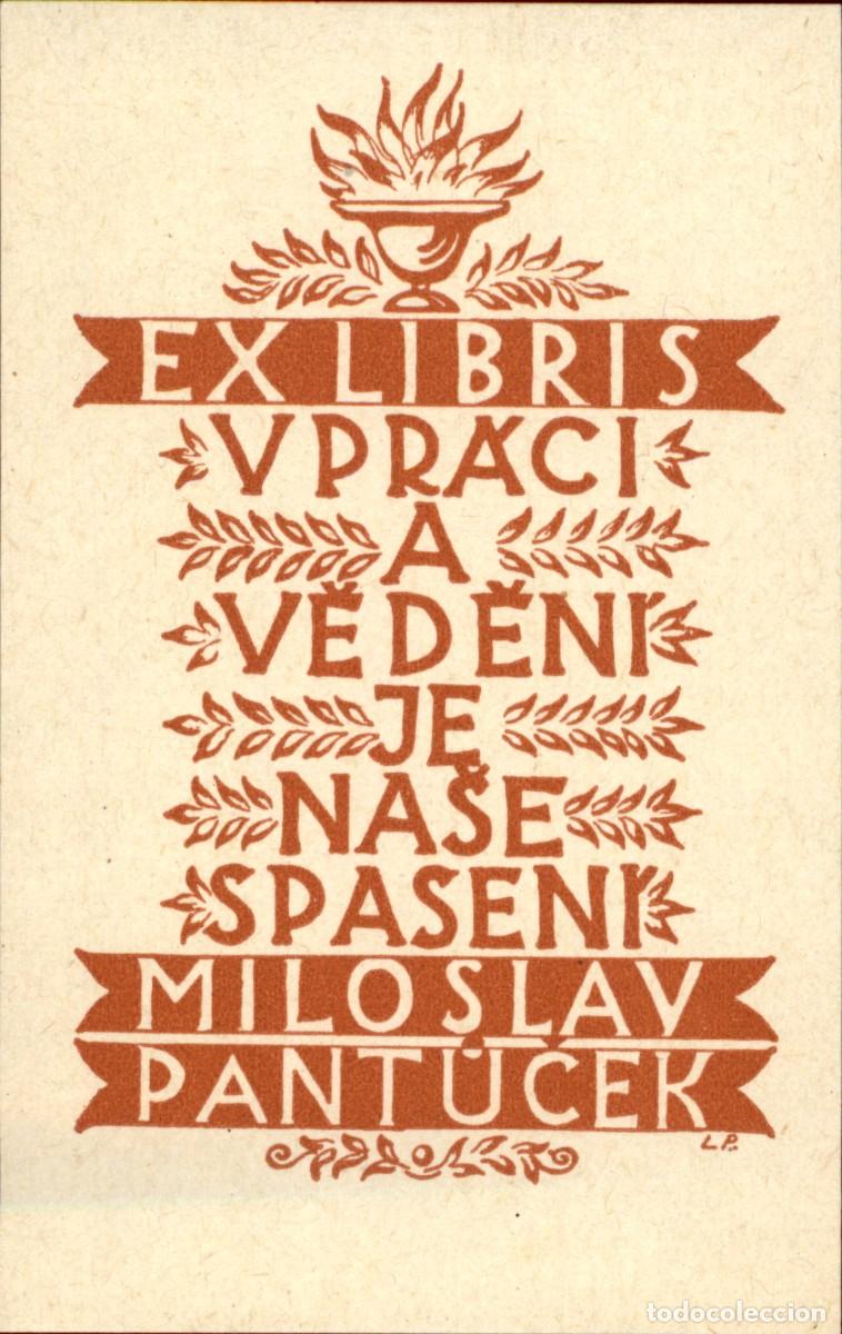 Arte: Miloslav Pantucek 9 x 6 cms &ndash; Ex Libris, Bookplate, Exlibris - Foto 2