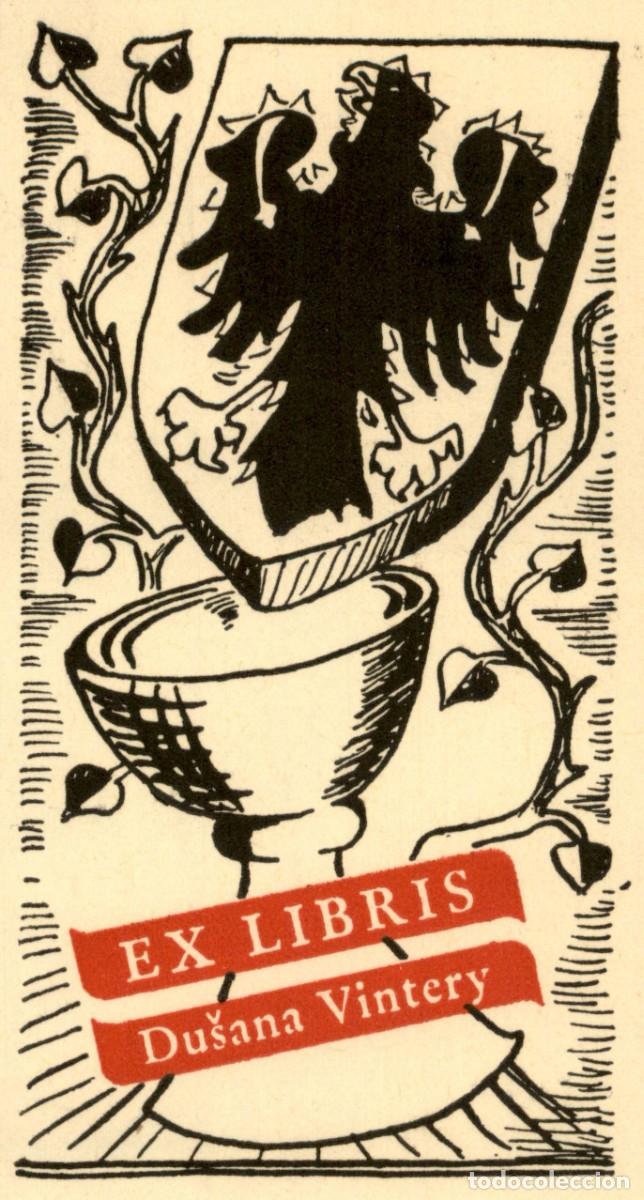 Arte: Dusana Vintery 11 x 6 cms &ndash; Ex Libris, Bookplate, Exlibris - Foto 1